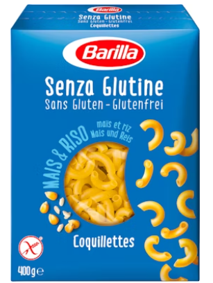 Barilla Coquillettes gluteeniton pasta 400g
